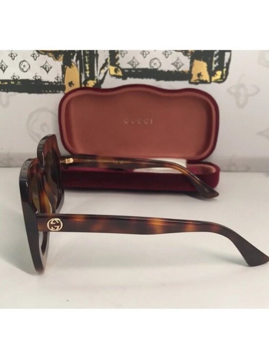 New Authentic Gucci Tortoise Shell Sunglasses GG0328s 002 main image 4
